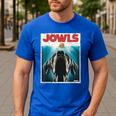 MonsterMuttz Great Dane Jowls Paws Top Drooling Dog Mom Dog Dad Men's Casual T-Shirt Royal Blue