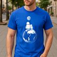 Moon And Astronaut Dad And Baby Space For Father's Day Men's Casual T-Shirt Royal Blue