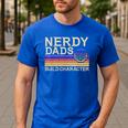 Nerdy Dad RPG Gaming D20 Tabletop Games RPG Gamer Men's Casual T-Shirt Royal Blue