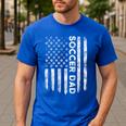 New First Time Dad To Be Symbol Tools Soccer Daddy DA1 Men's Casual T-Shirt Royal Blue