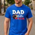 Ninja Birthday Party Dad Of The Birthday Ninja Small Men's Casual T-Shirt Royal Blue