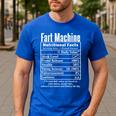 Nutrion Facts Fart Machine Dad Jokes Farting Humor Men's Casual T-Shirt Royal Blue