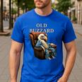 Old Buzzard Bird Old Man Grandpa Recliner Dads Joke Men's Casual T-Shirt Royal Blue