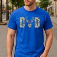 Old School Camo Dad Hunting Camouflage Deer Father's Day Men's Casual T-Shirt Royal Blue