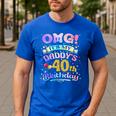 OMG It's My Daddy's 40th Birthday Happy 40 Years Old Men's Casual T-Shirt Royal Blue