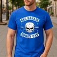 One Badass Bonus Step Dad Birthday Stepdad Men's Casual T-Shirt Royal Blue