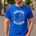 One Badass Bonus Stepdad Birthday Step Dad Men's Casual T-Shirt Royal Blue