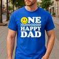 One Happy Dude Dad 1st Birthday Family Matching Men's Casual T-Shirt Royal Blue