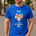 Owl Dad Birthday Party Dad Of The Birthday Girl Owl Men's Casual T-Shirt Royal Blue