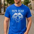 Papa Bear Best Idea Fathers Day Bear For Men Dad Men's Casual T-Shirt Royal Blue