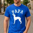 Papa ITALIAN GREYHOUND For Dad Men's Casual T-Shirt Royal Blue