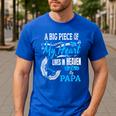My Papa Lives In Heaven Shirt Memorial Day Papa Dad Grandpa Men's Casual T-Shirt Royal Blue