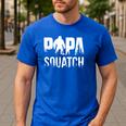 Papa Squatch For Dad Sasquatch Fathers Day Men's Casual T-Shirt Royal Blue