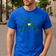 Par Dad Golf Matching Golfing Quote Party Pocket Men's Casual T-Shirt Royal Blue