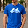 Parenting Dad Of A Threenager Men's Casual T-Shirt Royal Blue