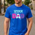 Parents Mom Spider Dad Matching Family Birthday Men's Casual T-Shirt Royal Blue