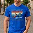 Got Passed By My Daughter Skiing Dad Men's Casual T-Shirt Royal Blue
