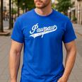 Pawpaw Vintage Retro Style For Dad Grandpa Men's Casual T-Shirt Royal Blue