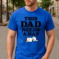 Peanuts This Dad Needs A Nap Men's Casual T-Shirt Royal Blue