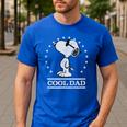 Peanuts Snoopy Cool Dad Men's Casual T-Shirt Royal Blue