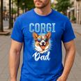 Pembroke Welsh Corgi Corgi Dad Men's Casual T-Shirt Royal Blue