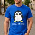Penguin Papa Father's & Cute Dad Men's Casual T-Shirt Royal Blue Penguin Papa Father's & Cute Dad Men's Casual T-Shirt Royal Blue