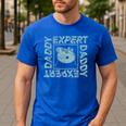 Peppa Pig Father's Day Expert Daddy Vintage Faded Box Logo Men's Casual T-Shirt Royal Blue Peppa Pig Father's Day Expert Daddy Vintage Faded Box Logo Men's Casual T-Shirt Royal Blue