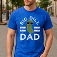 Pickle Pun Big Dill Dad Saying Dad Joke Father Humor Men's Casual T-Shirt Royal Blue