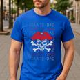 Pirate Dad Skull And Crossbones Tampa Gasparilla Captain Men's Casual T-Shirt Royal Blue