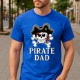 Pirate Father Pirate Dad Halloween Men's Casual T-Shirt Royal Blue