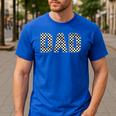 Pit Crew Dad Racing Car Family Matching Birthday Party Men's Casual T-Shirt Royal Blue