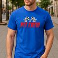 Pit Crew Family Racing Birthday Race Car For Dad Mom Kids Men's Casual T-Shirt Royal Blue Pit Crew Family Racing Birthday Race Car For Dad Mom Kids Men's Casual T-Shirt Royal Blue
