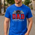 Pit Crew Race Car Racing Dad Family Birthday Party Men's Casual T-Shirt Royal Blue