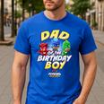 PJ Masks Group Shot Dad Of The Birthday Boy Logo Men's Casual T-Shirt Royal Blue