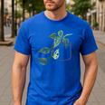 Plant Dad Plant Mom Grow Monstera Adansonii Urban Gardener Men's Casual T-Shirt Royal Blue