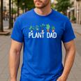Plant Dad Potted Plant Lover Gardening Plant Guy Men's Casual T-Shirt Royal Blue