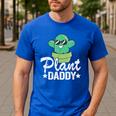 Plant Daddy Cactus Gardener Jokes Grandpa Plant Dad Men's Casual T-Shirt Royal Blue