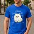 Pomeranian Anatomy Cute Pet Pom Mom Dog Dad For Men Women Girls Kids Men's Casual T-Shirt Royal Blue