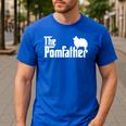 Pomeranian Father Dad The Pom Father Dog Lover Small Men's Casual T-Shirt Royal Blue