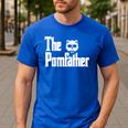 The PomFather Pomeranian Dog Dad Shirt Men Men's Casual T-Shirt Royal Blue