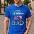 Proud Army Dad-Army Infantry Dad Camouflage Graphics Army Men's Casual T-Shirt Royal Blue