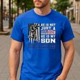 Proud Army Dad Soldier Son Patriotic Veterens Men's Casual T-Shirt Royal Blue