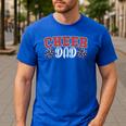 Proud Cheer Dad My Favorite Cheerleader Calls Me Daddy Men Men's Casual T-Shirt Royal Blue Proud Cheer Dad My Favorite Cheerleader Calls Me Daddy Men Men's Casual T-Shirt Royal Blue
