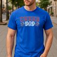 Proud Cheer Dad My Favorite Cheerleader Calls Me Dad Purple Men's Casual T-Shirt Royal Blue Proud Cheer Dad My Favorite Cheerleader Calls Me Dad Purple Men's Casual T-Shirt Royal Blue