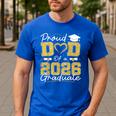 Proud Dad Of A 2026 Graduate Senior 2026 Grad Family Men's Casual T-Shirt Royal Blue Proud Dad Of A 2026 Graduate Senior 2026 Grad Family Men's Casual T-Shirt Royal Blue