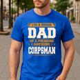 Proud Dad Of Awesome Corpsman Father's Day Men's Casual T-Shirt Royal Blue