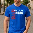 Proud Dad Of Class Of 2026 Graduate Men's Casual T-Shirt Royal Blue Proud Dad Of Class Of 2026 Graduate Men's Casual T-Shirt Royal Blue