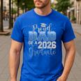 Proud Dad Of a Class Of 2026 Graduate Senior Graduation Men's Casual T-Shirt Royal Blue