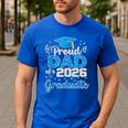 Proud Dad Of a Class Of 2026 Graduate Senior 2026 Men's Casual T-Shirt Royal Blue