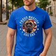 Proud Mastiff Dad American Flag Patriotic Mastiff Dad Men's Casual T-Shirt Royal Blue Proud Mastiff Dad American Flag Patriotic Mastiff Dad Men's Casual T-Shirt Royal Blue